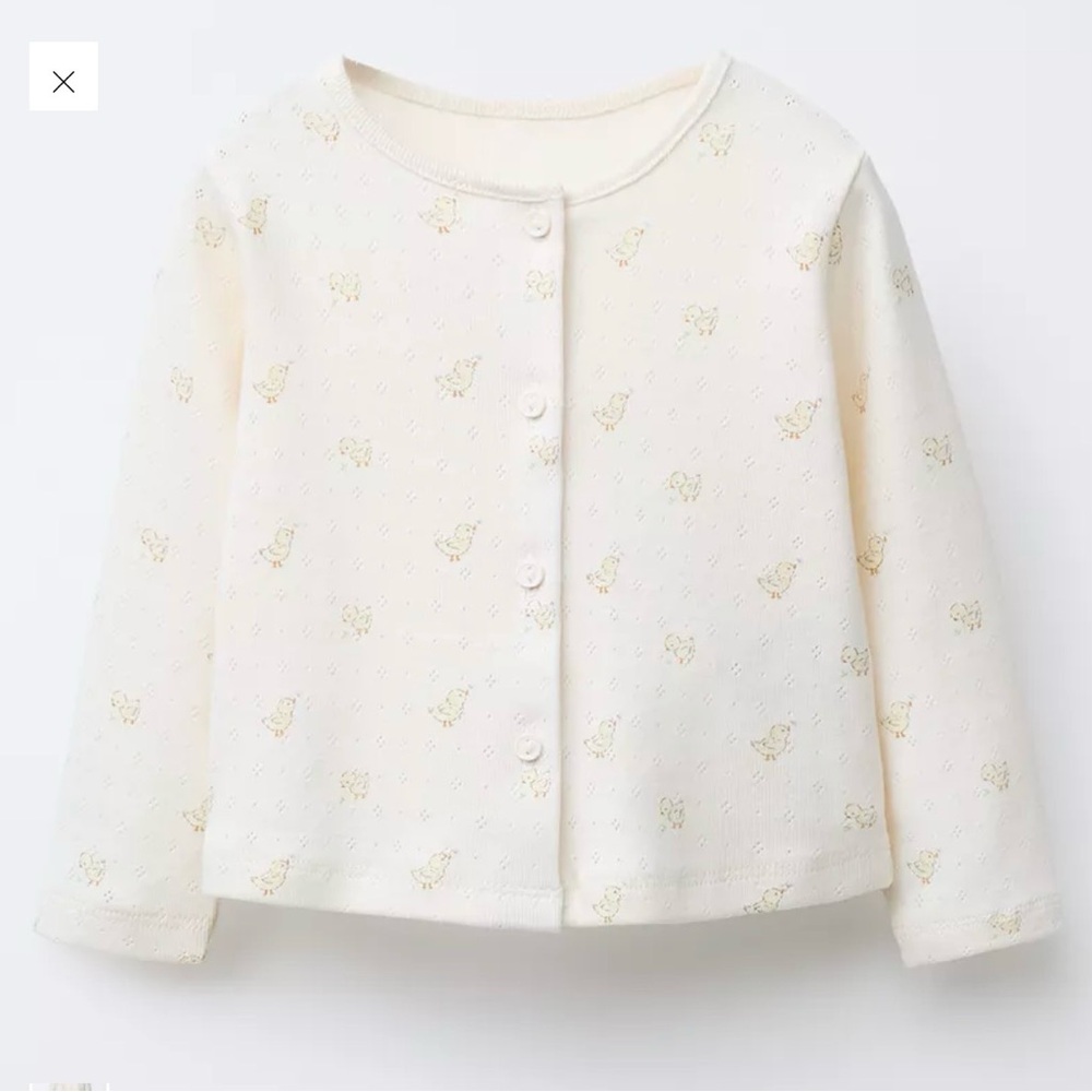 NWOT Zara Ivory Baby Cardigan